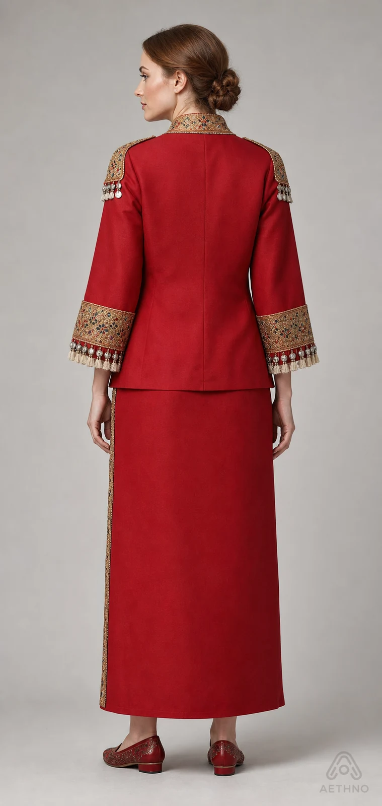 AETHNO Miao-Inspired Embroidered Women's Outfit - Look 150 - Image 4