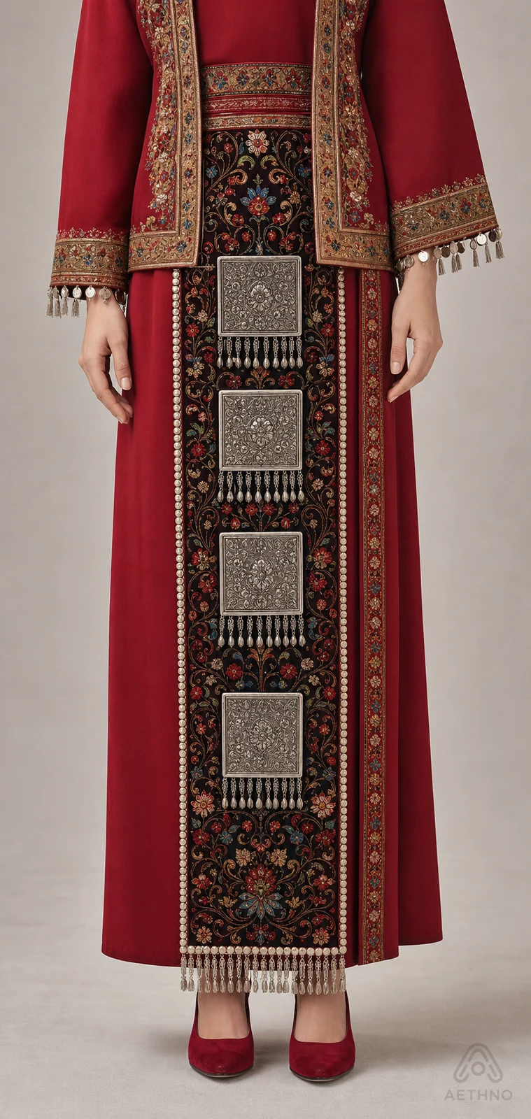 AETHNO Miao-Inspired Embroidered Women's Outfit - Look 150 - Image 8