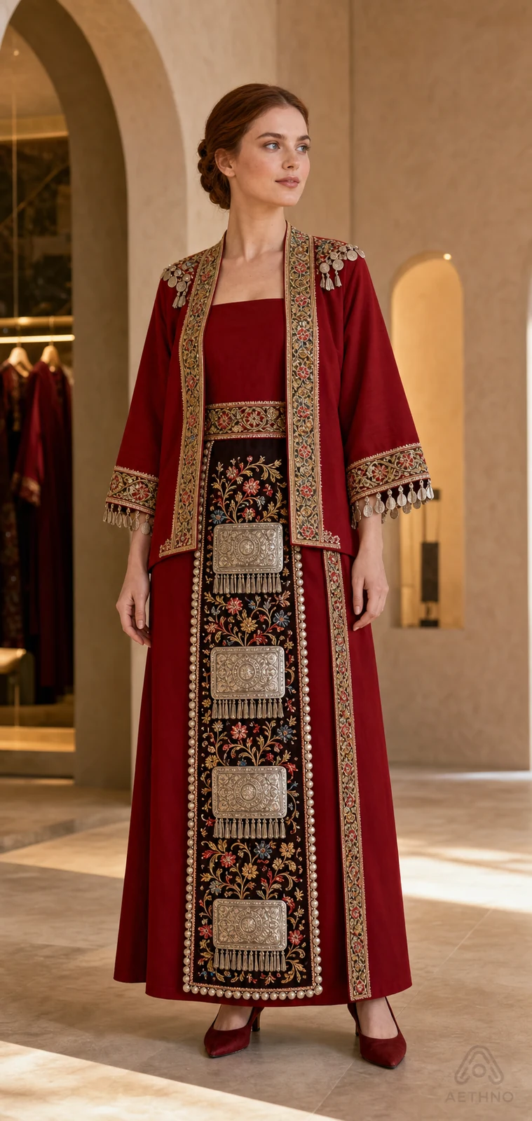 AETHNO Miao-Inspired Embroidered Women's Outfit - Look 150 - Image 9