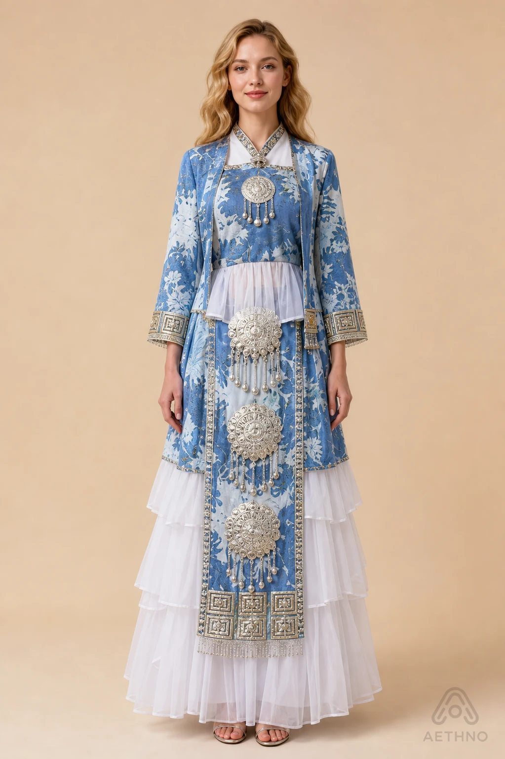 AETHNO Miao-Inspired Embroidered Women's Outfit - Look 153