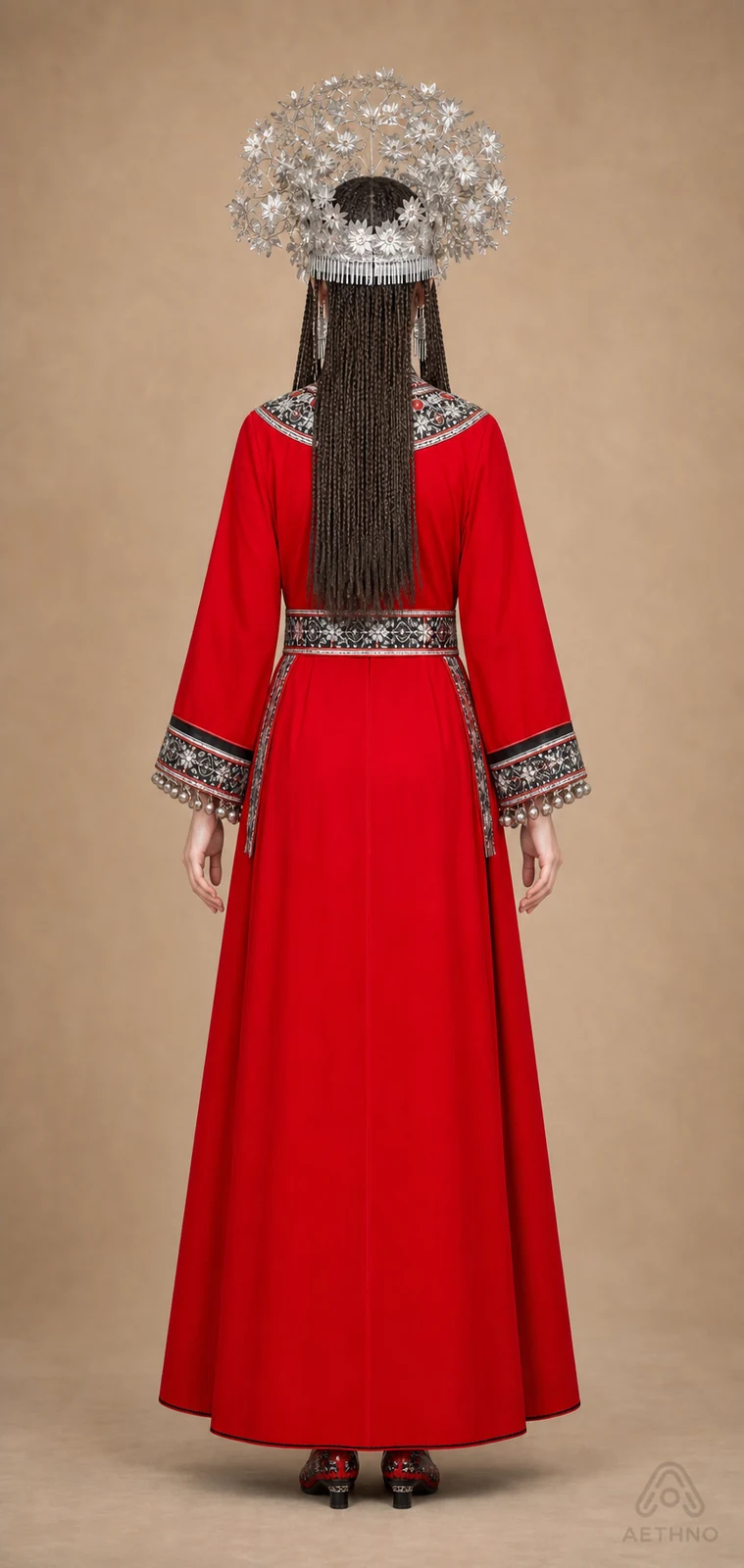AETHNO Miao-Inspired Embroidered Women's Outfit - Look 157 - Image 4