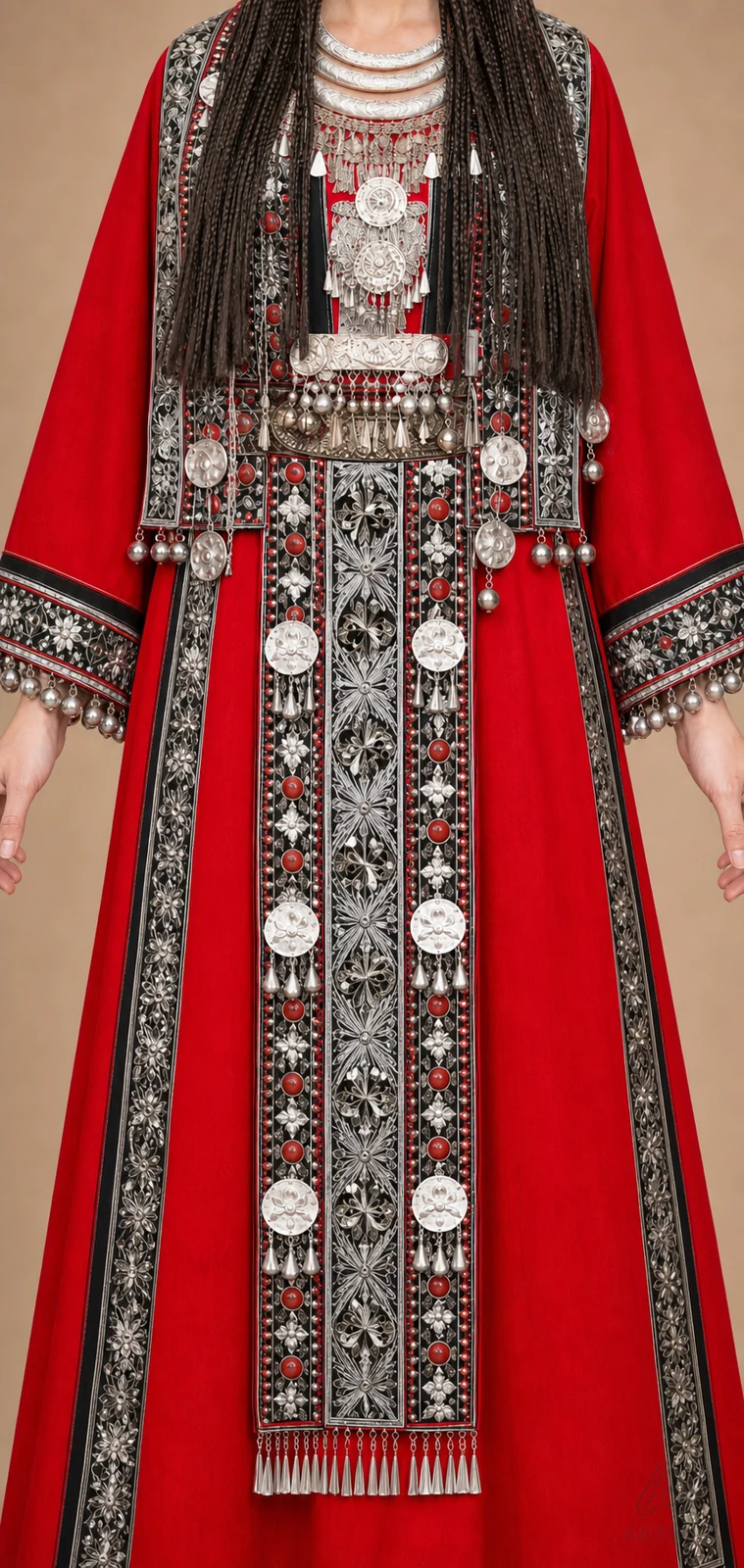 AETHNO Miao-Inspired Embroidered Women's Outfit - Look 157 - Image 6