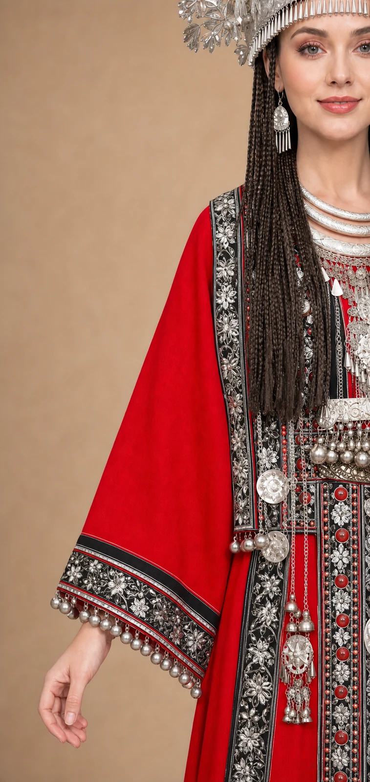 AETHNO Miao-Inspired Embroidered Women's Outfit - Look 157 - Image 7