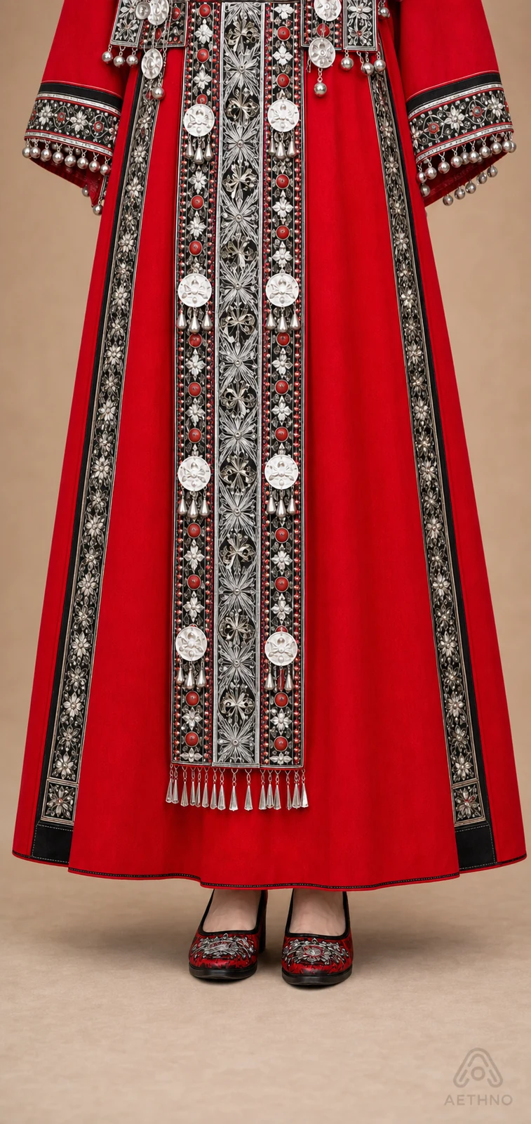 AETHNO Miao-Inspired Embroidered Women's Outfit - Look 157 - Image 8