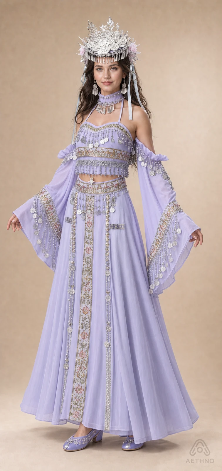AETHNO Miao-Inspired Embroidered Women's Outfit - Look 165 - Image 2