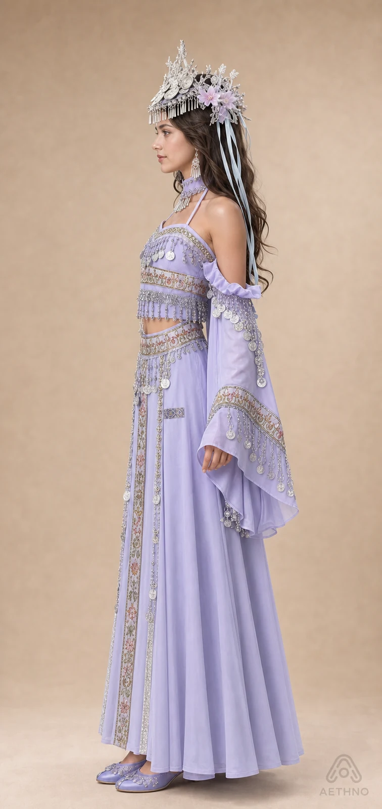 AETHNO Miao-Inspired Embroidered Women's Outfit - Look 165 - Image 3