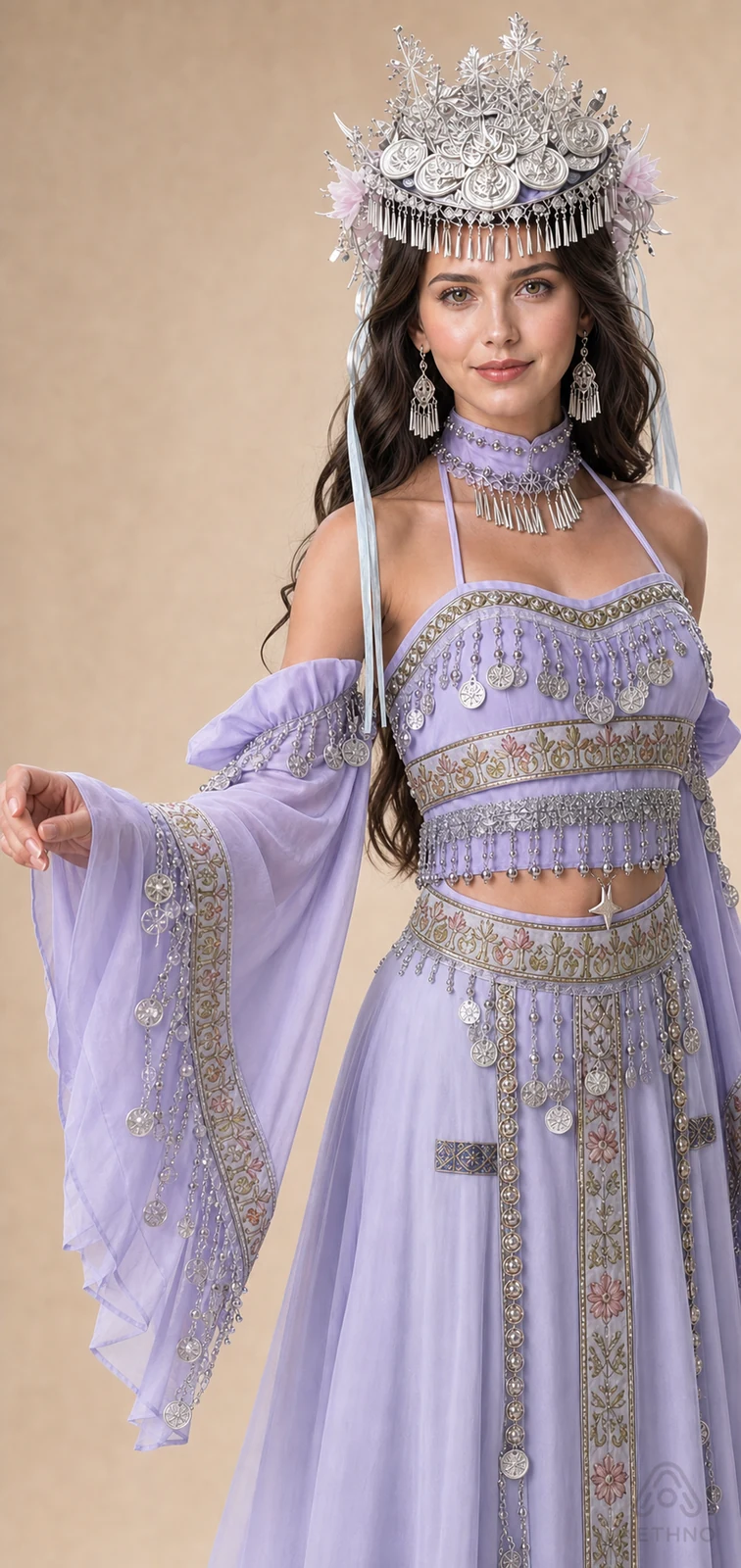 AETHNO Miao-Inspired Embroidered Women's Outfit - Look 165 - Image 7