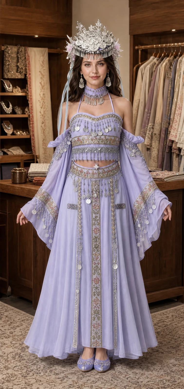 AETHNO Miao-Inspired Embroidered Women's Outfit - Look 165 - Image 9