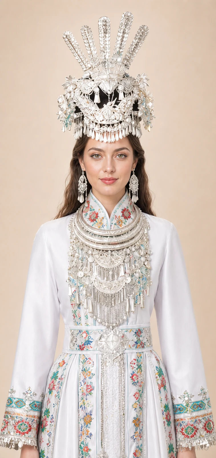 AETHNO Miao-Inspired Embroidered Women's Outfit - Look 166 - Image 5