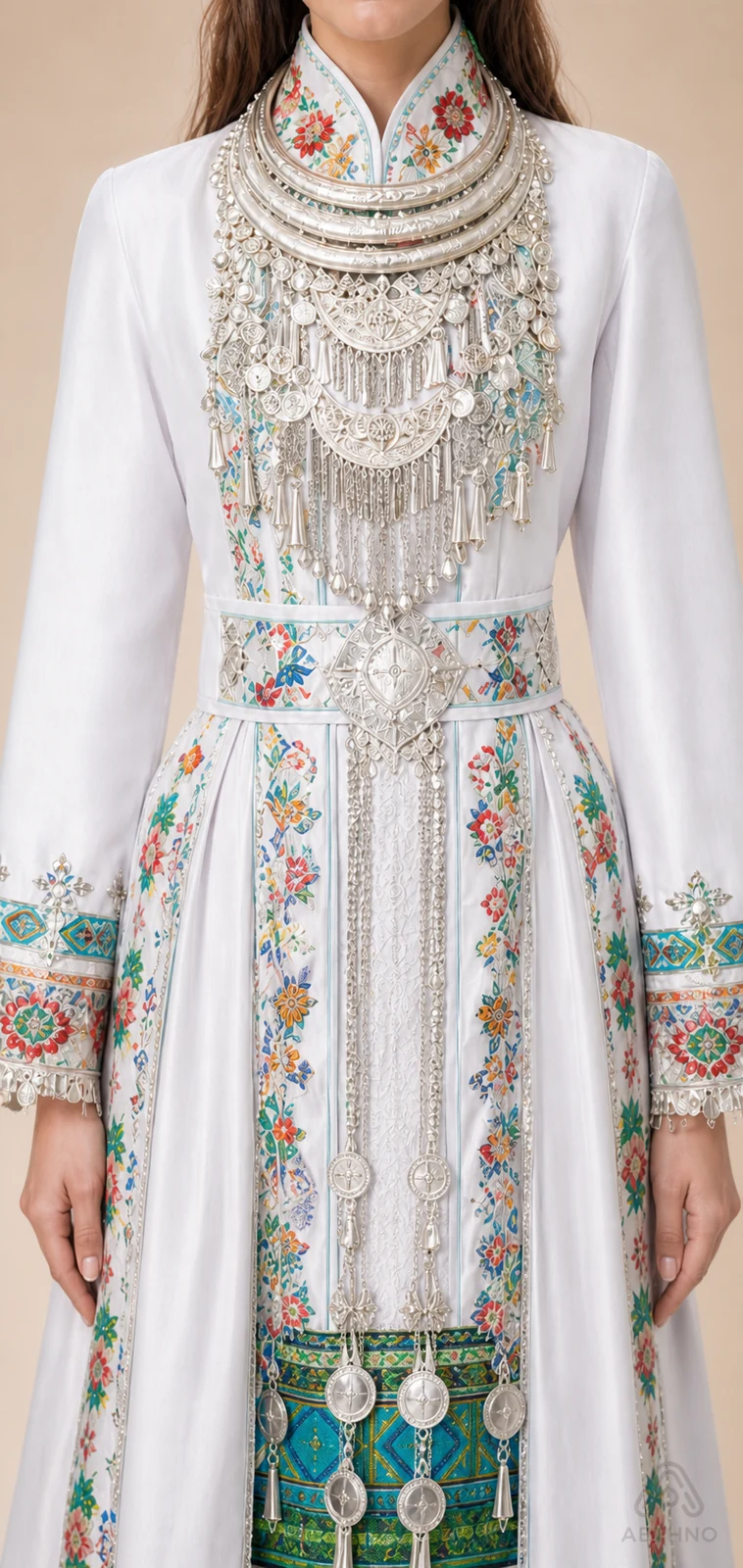 AETHNO Miao-Inspired Embroidered Women's Outfit - Look 166 - Image 6