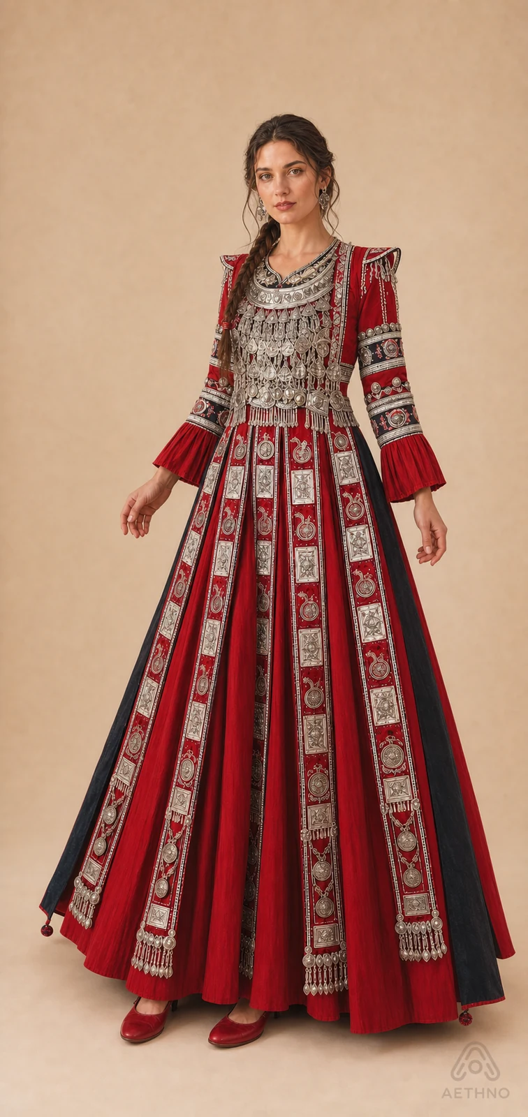 AETHNO Miao-Inspired Embroidered Women's Outfit - Look 169 - Image 2