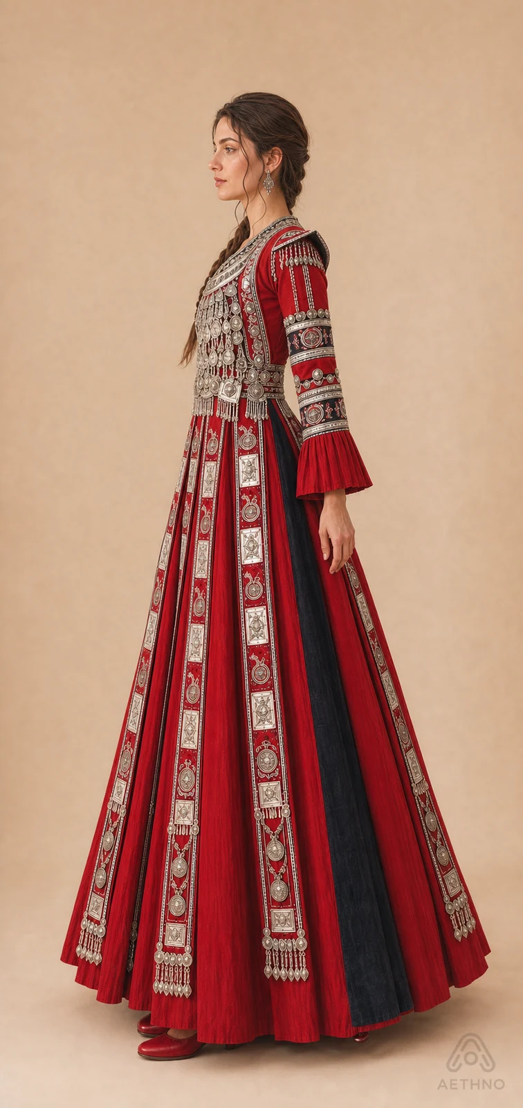 AETHNO Miao-Inspired Embroidered Women's Outfit - Look 169 - Image 3