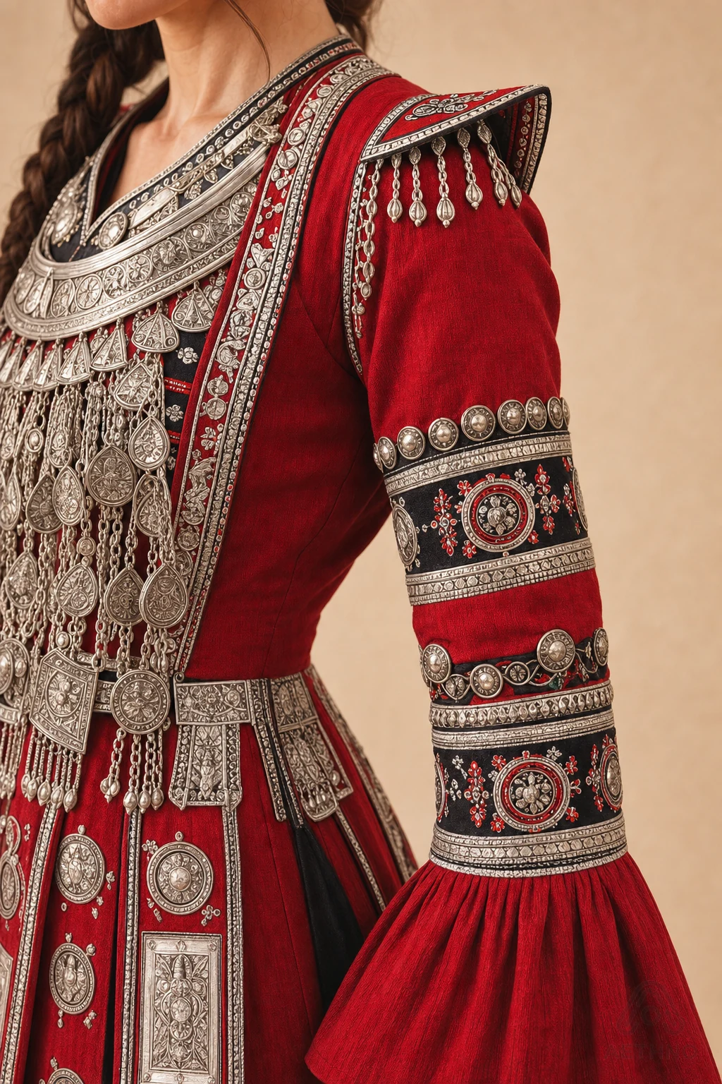 AETHNO Miao-Inspired Embroidered Women's Outfit - Look 169 - Image 7