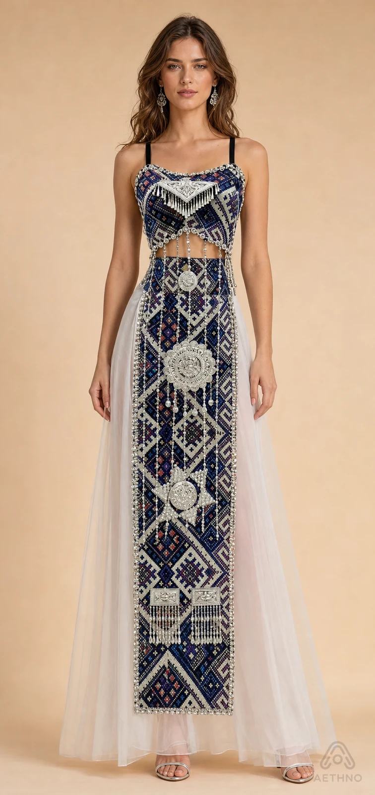 AETHNO Miao-Inspired Embroidered Women's Outfit - Look 173