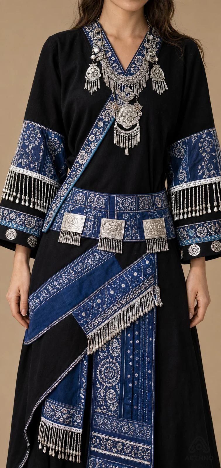 AETHNO Miao-Inspired Embroidered Women's Outfit - Look 174 - Image 6