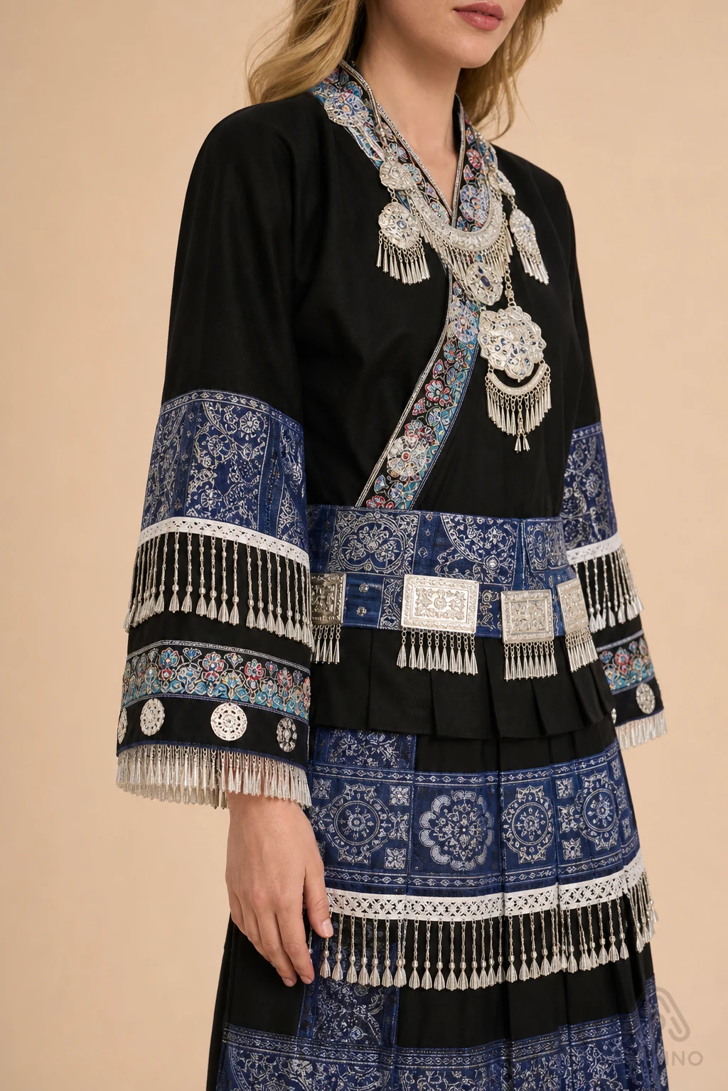 AETHNO Miao-Inspired Embroidered Women's Outfit - Look 174 - Image 7