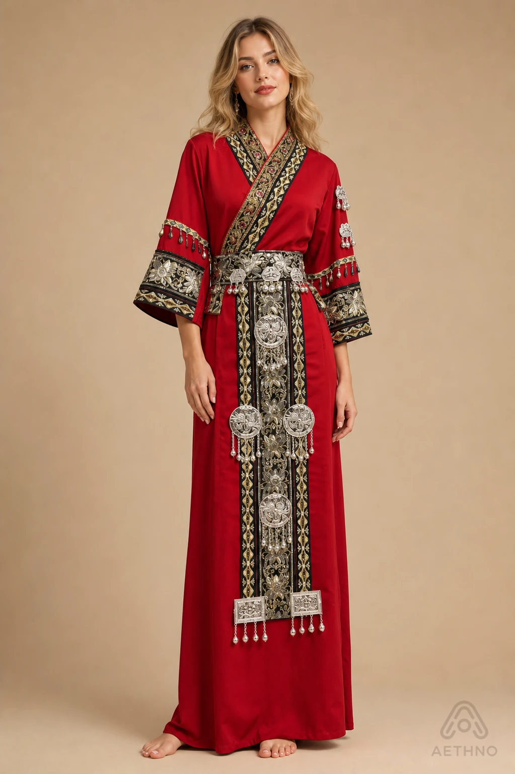 AETHNO Miao-Inspired Embroidered Women's Outfit - Look 175 - Image 8