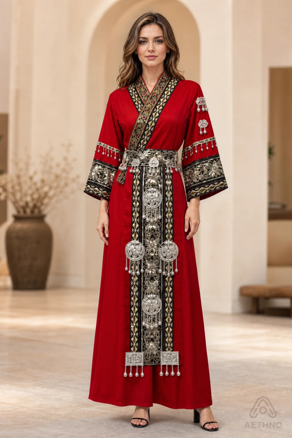 AETHNO Miao-Inspired Embroidered Women's Outfit - Look 175 - Image 9