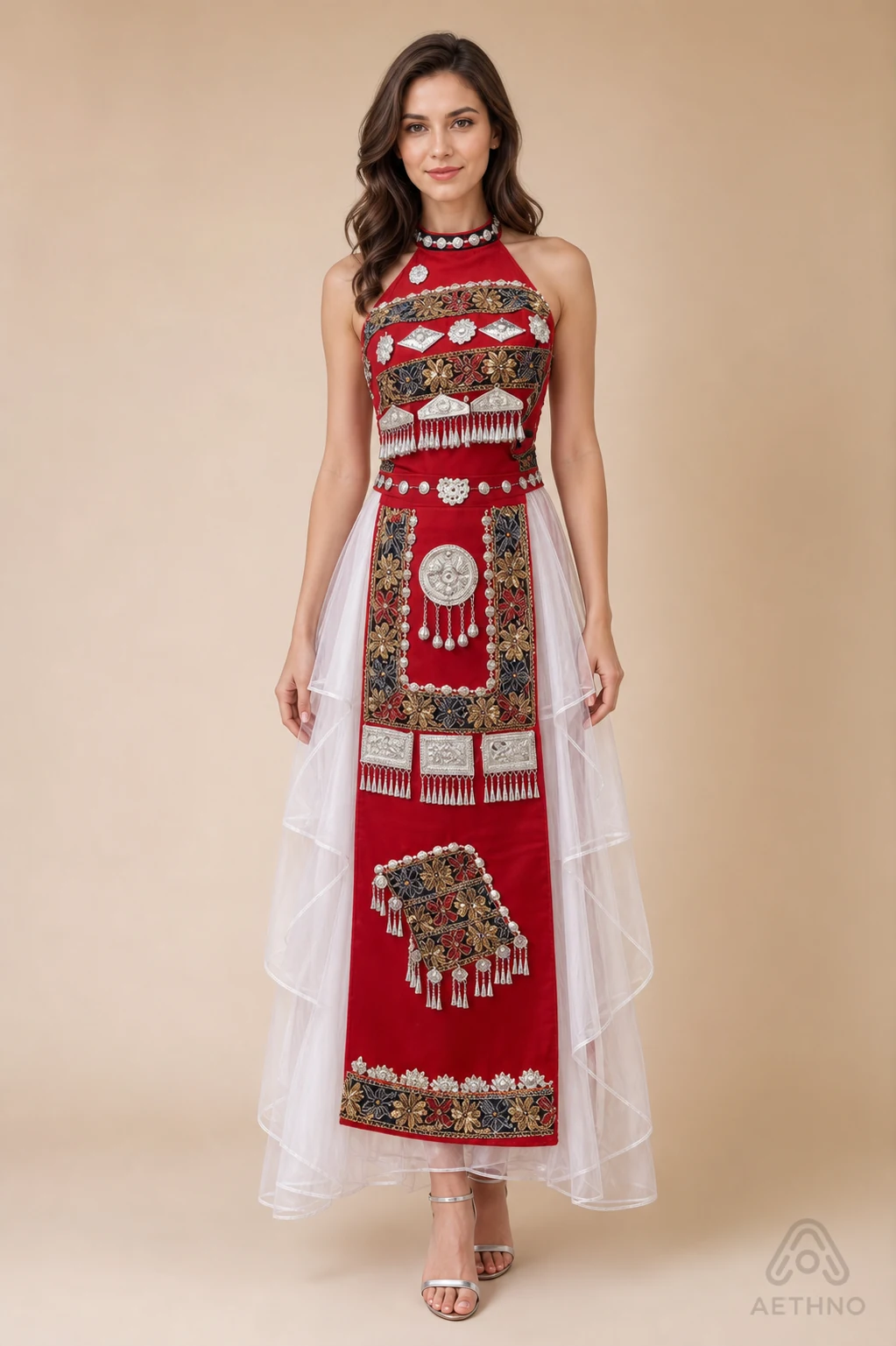 AETHNO Miao-Inspired Embroidered Women's Outfit - Look 177
