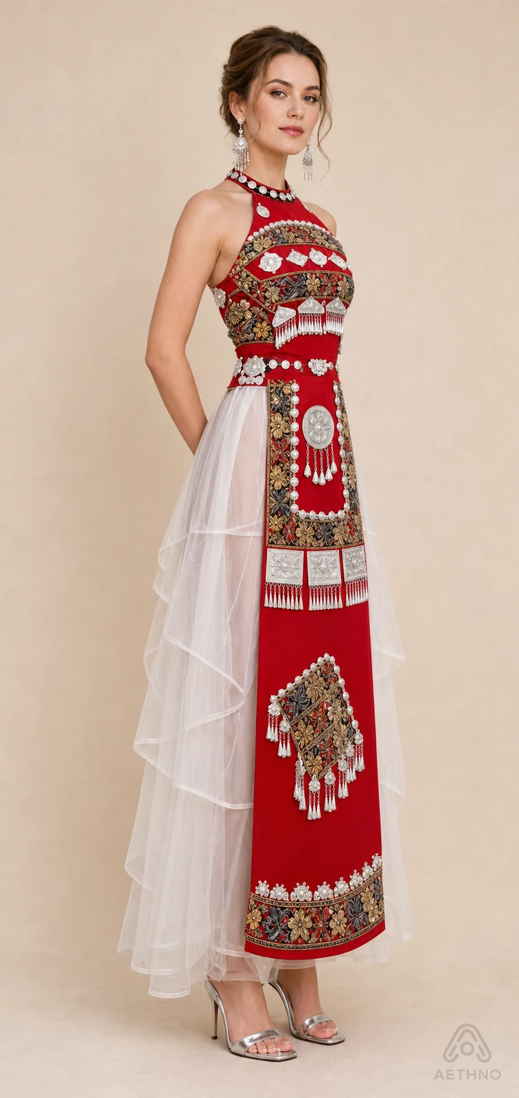 AETHNO Miao-Inspired Embroidered Women's Outfit - Look 177 - Image 3