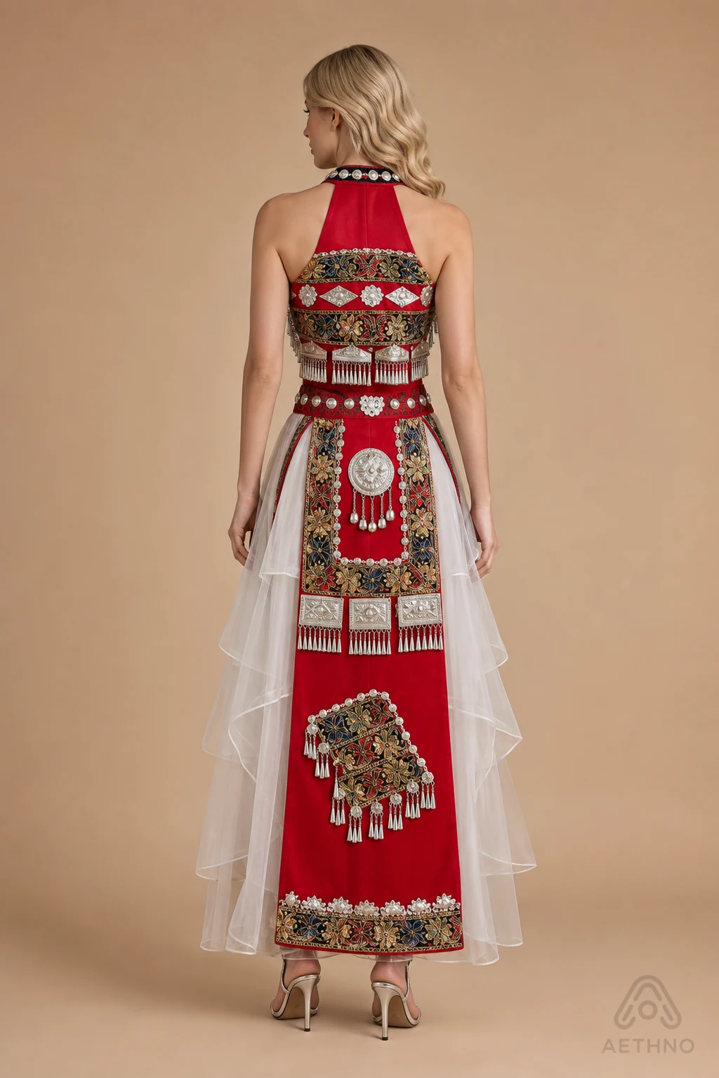 AETHNO Miao-Inspired Embroidered Women's Outfit - Look 177 - Image 4