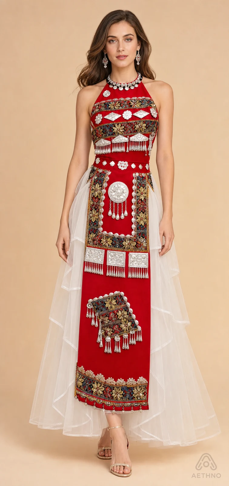 AETHNO Miao-Inspired Embroidered Women's Outfit - Look 177 - Image 8