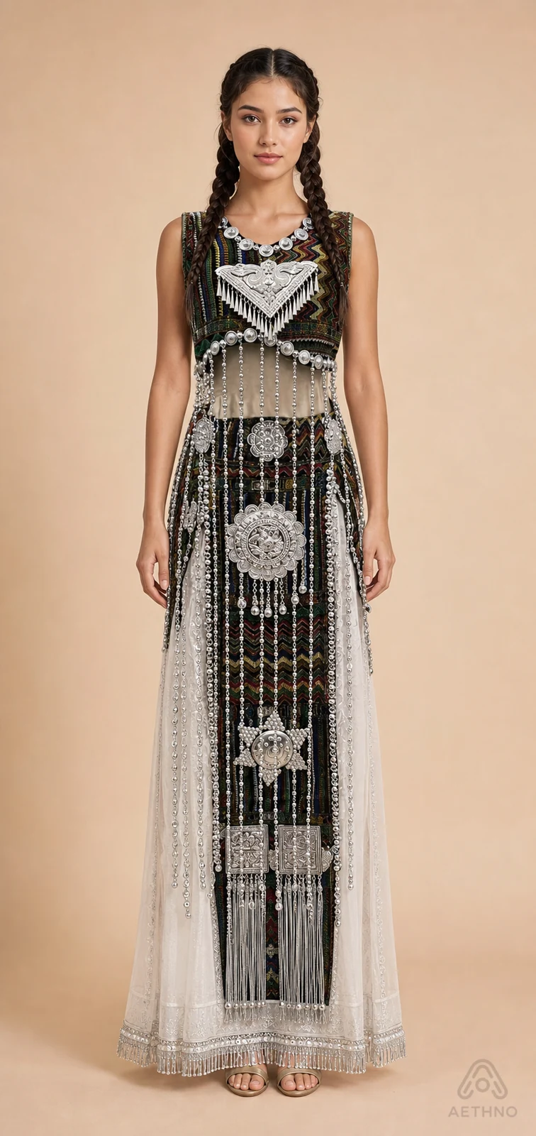 AETHNO Miao-Inspired Embroidered Women's Outfit - Look 179