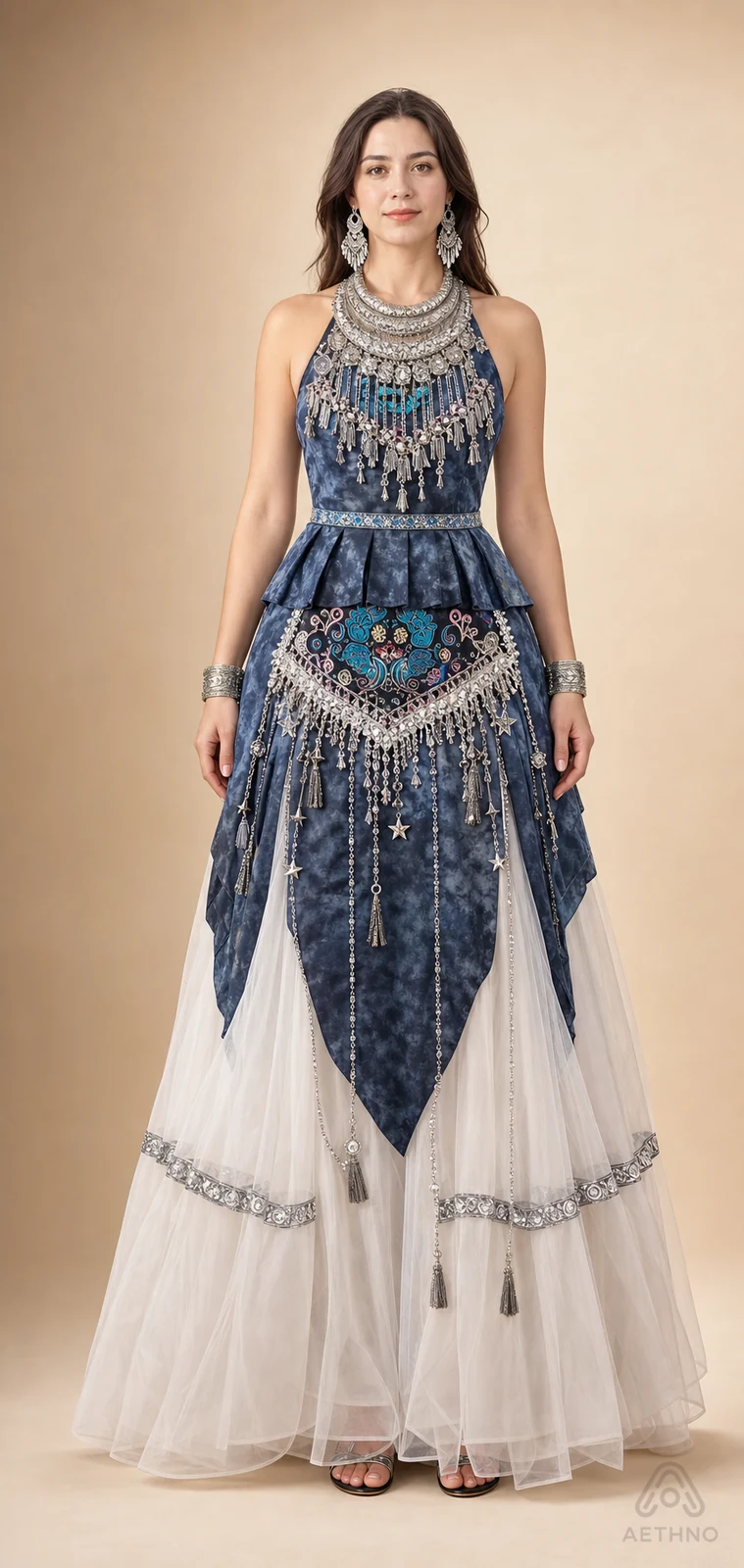 AETHNO Miao-Inspired Embroidered Women's Outfit - Look 181