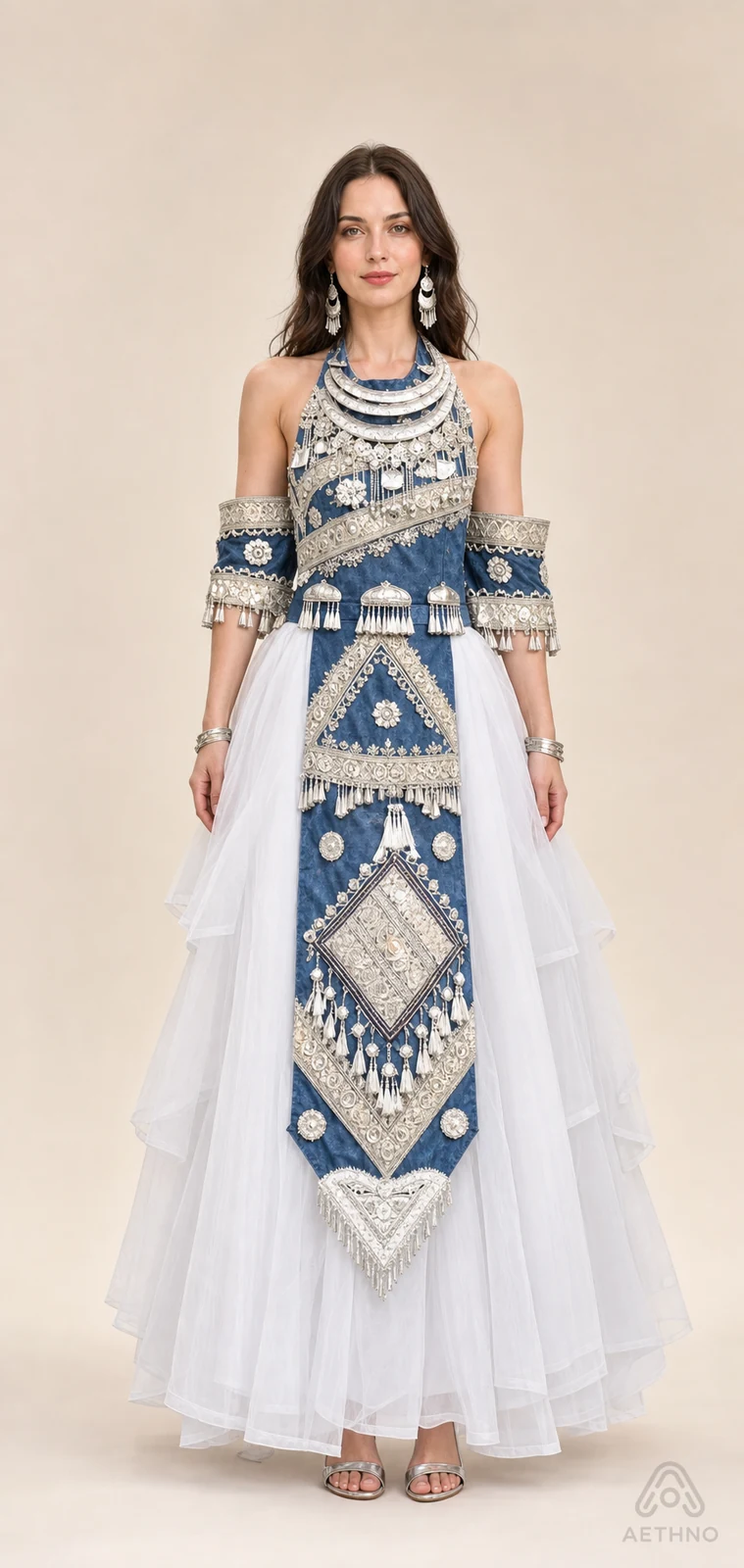 AETHNO Miao-Inspired Embroidered Women's Outfit - Look 182