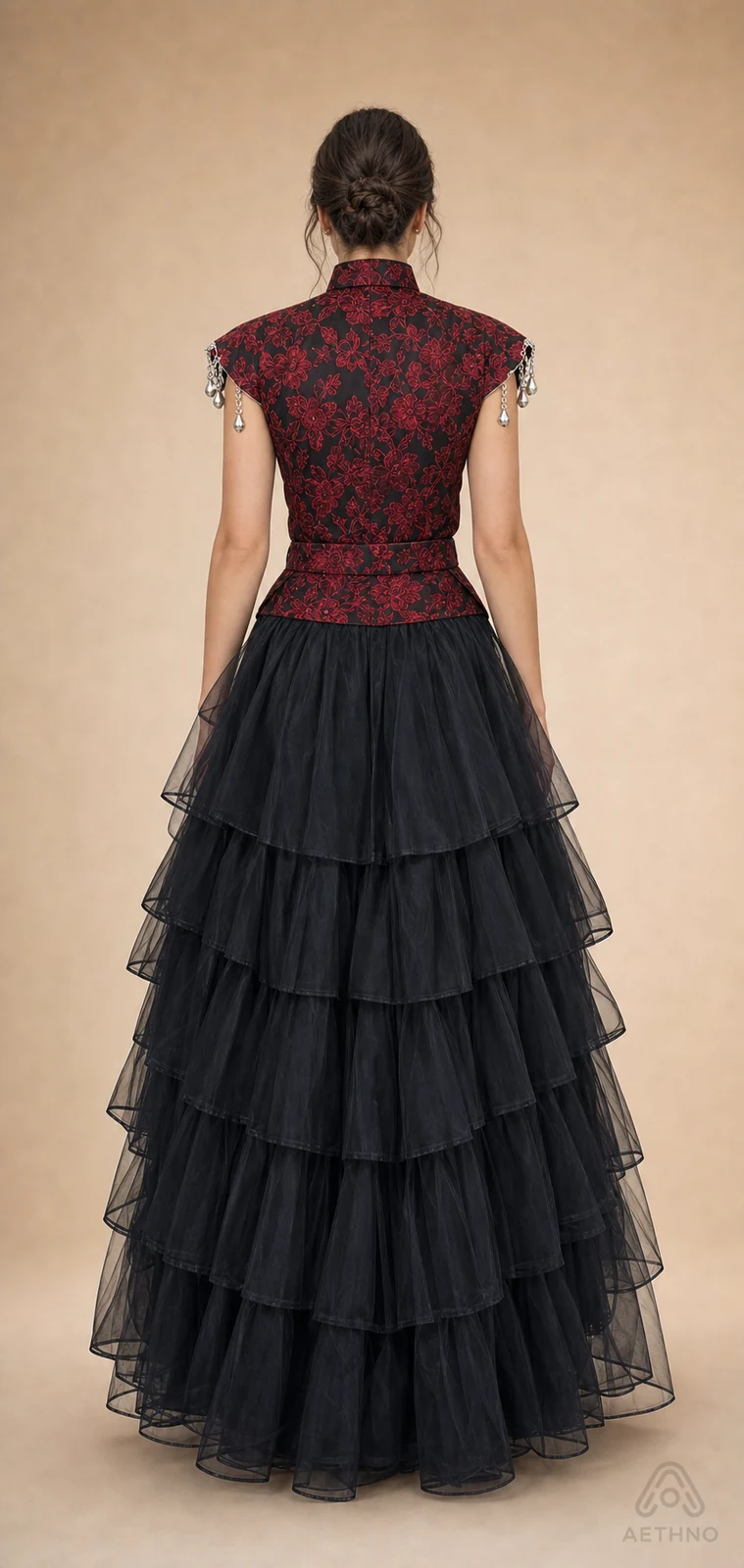 AETHNO Miao-Inspired Embroidered Women's Outfit - Look 184 - Image 4