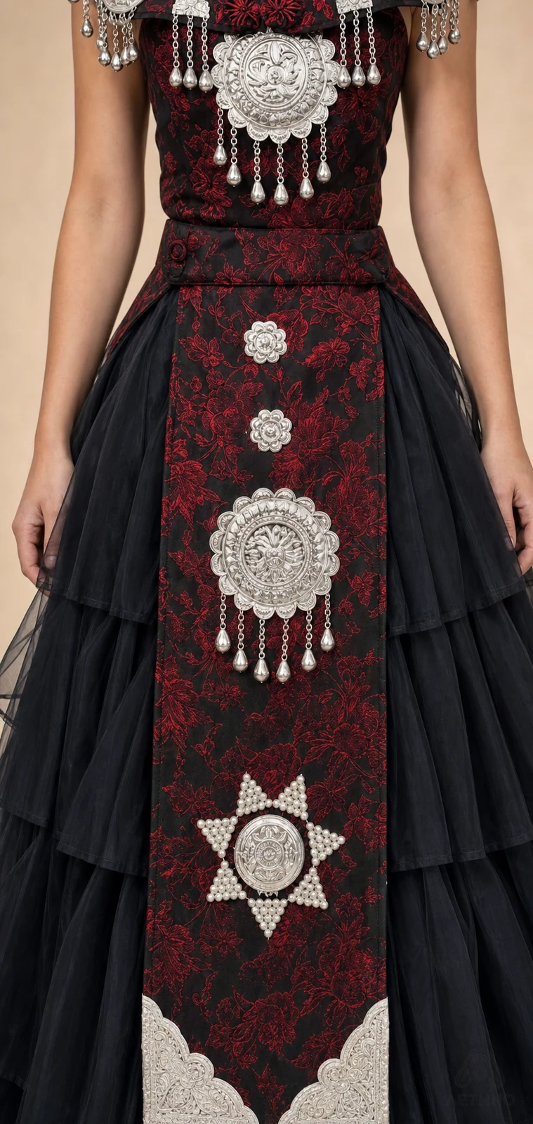 AETHNO Miao-Inspired Embroidered Women's Outfit - Look 184 - Image 6