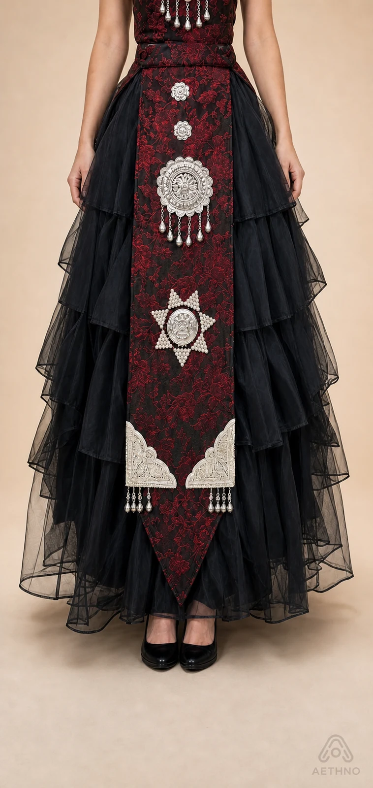 AETHNO Miao-Inspired Embroidered Women's Outfit - Look 184 - Image 8