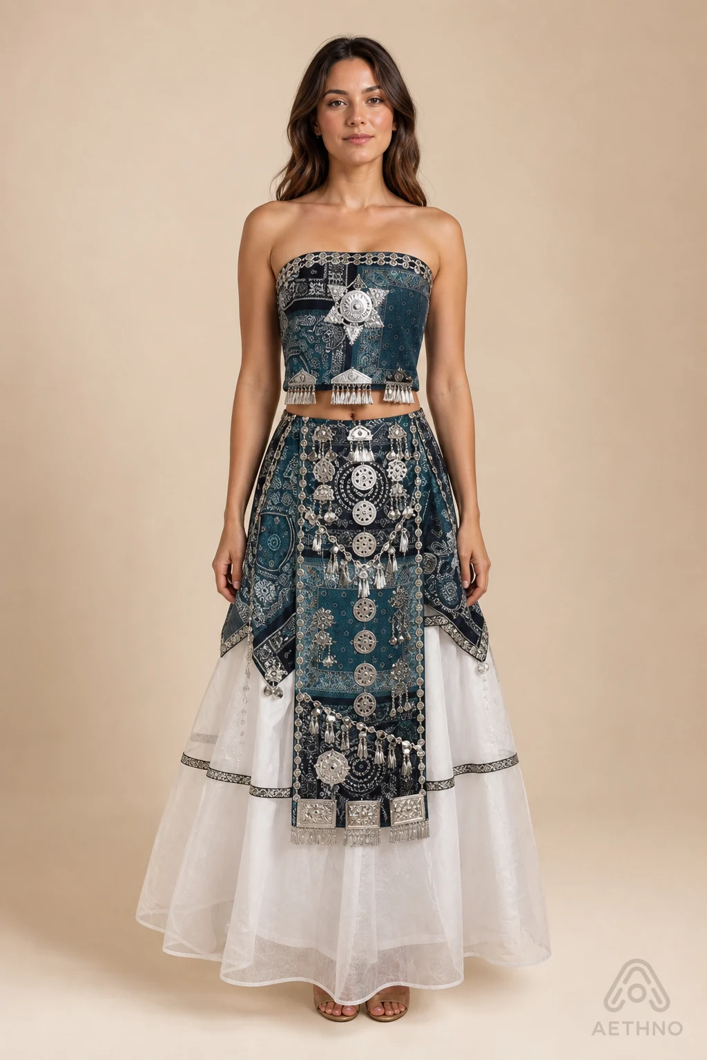 AETHNO Miao-Inspired Embroidered Women's Outfit - Look 186