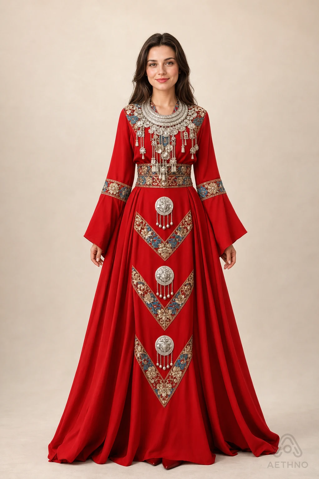 AETHNO Miao-Inspired Embroidered Women's Outfit - Look 189