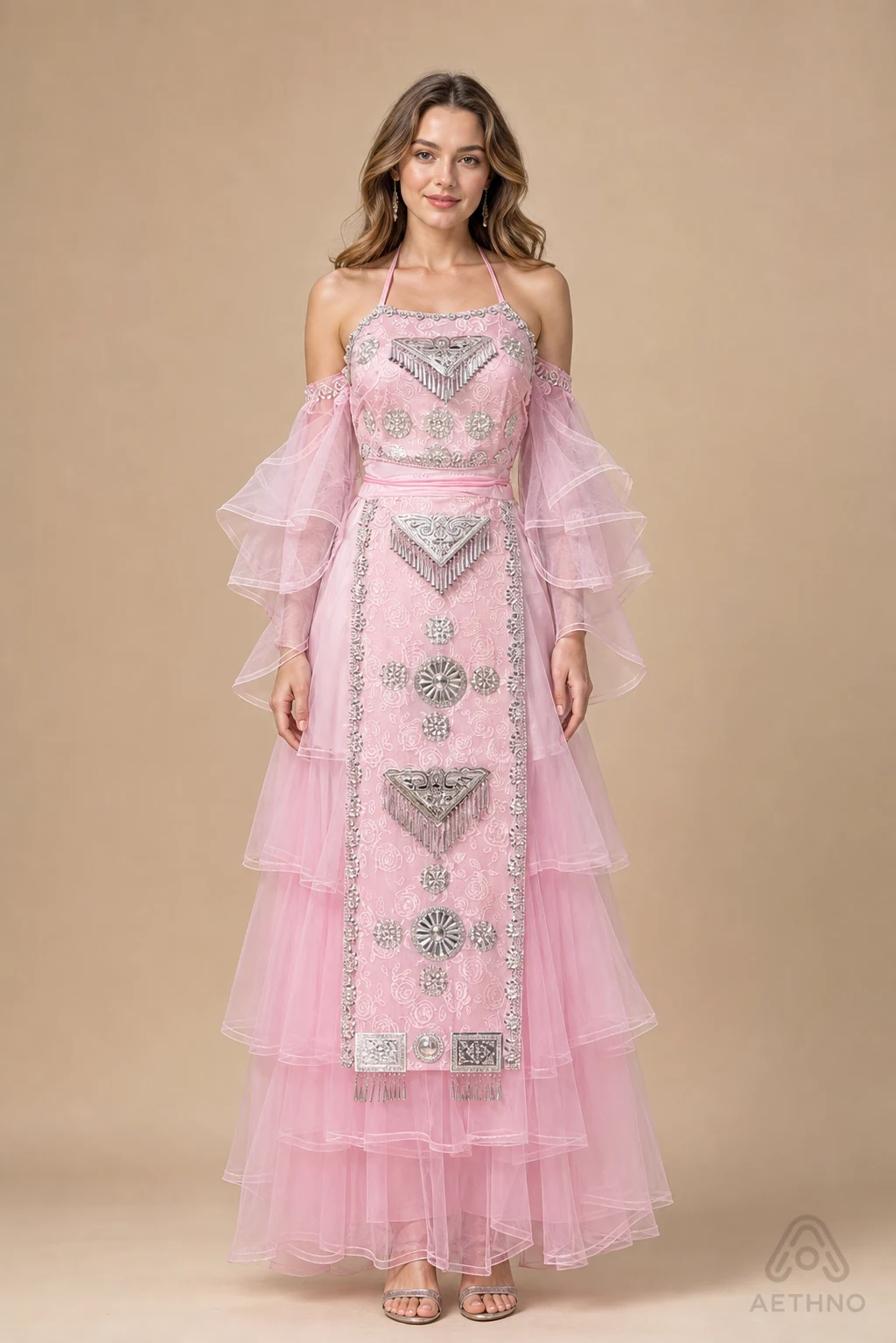 AETHNO Miao-Inspired Embroidered Women's Outfit - Look 197
