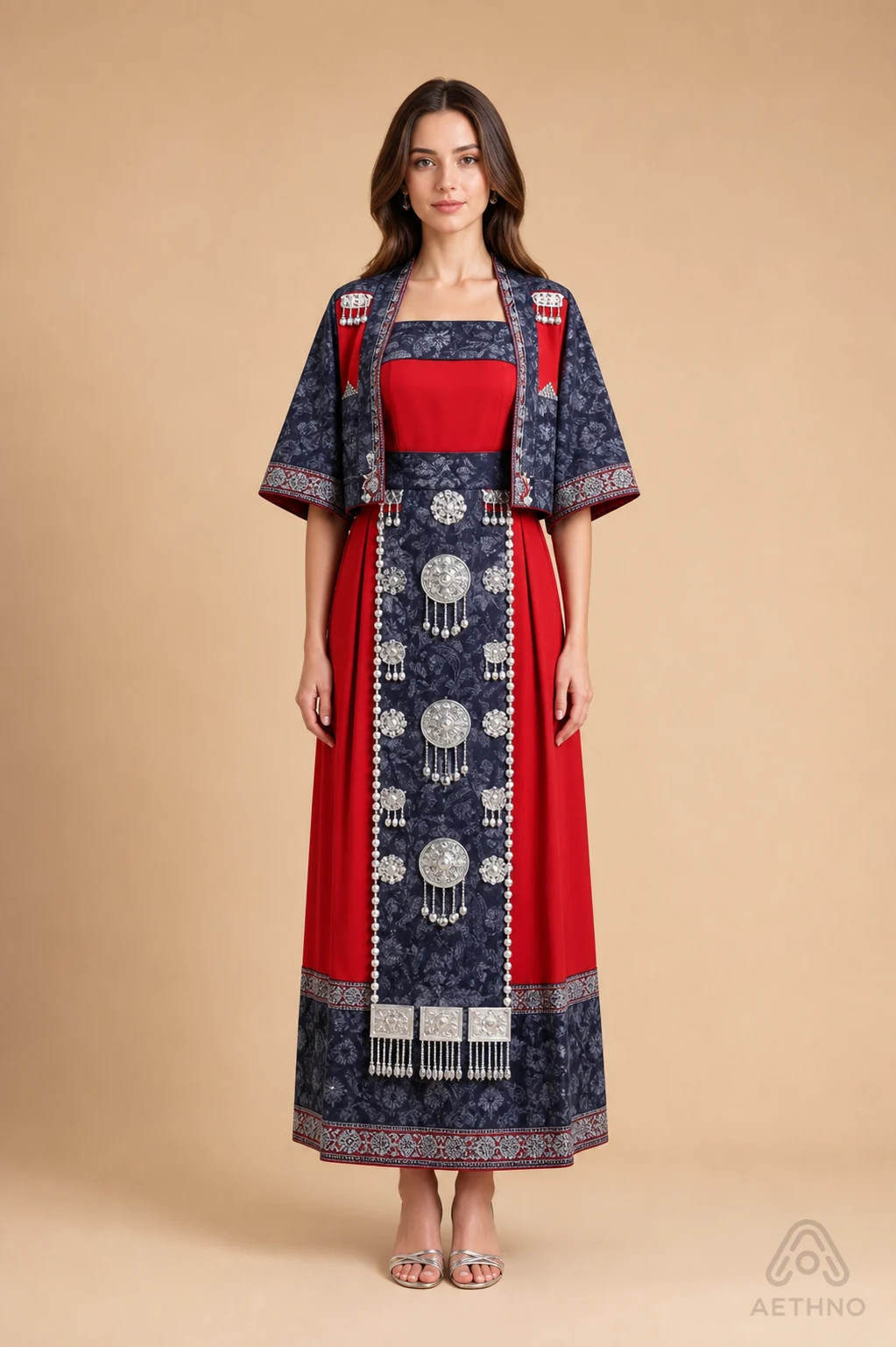 AETHNO Miao-Inspired Embroidered Women's Outfit - Look 200