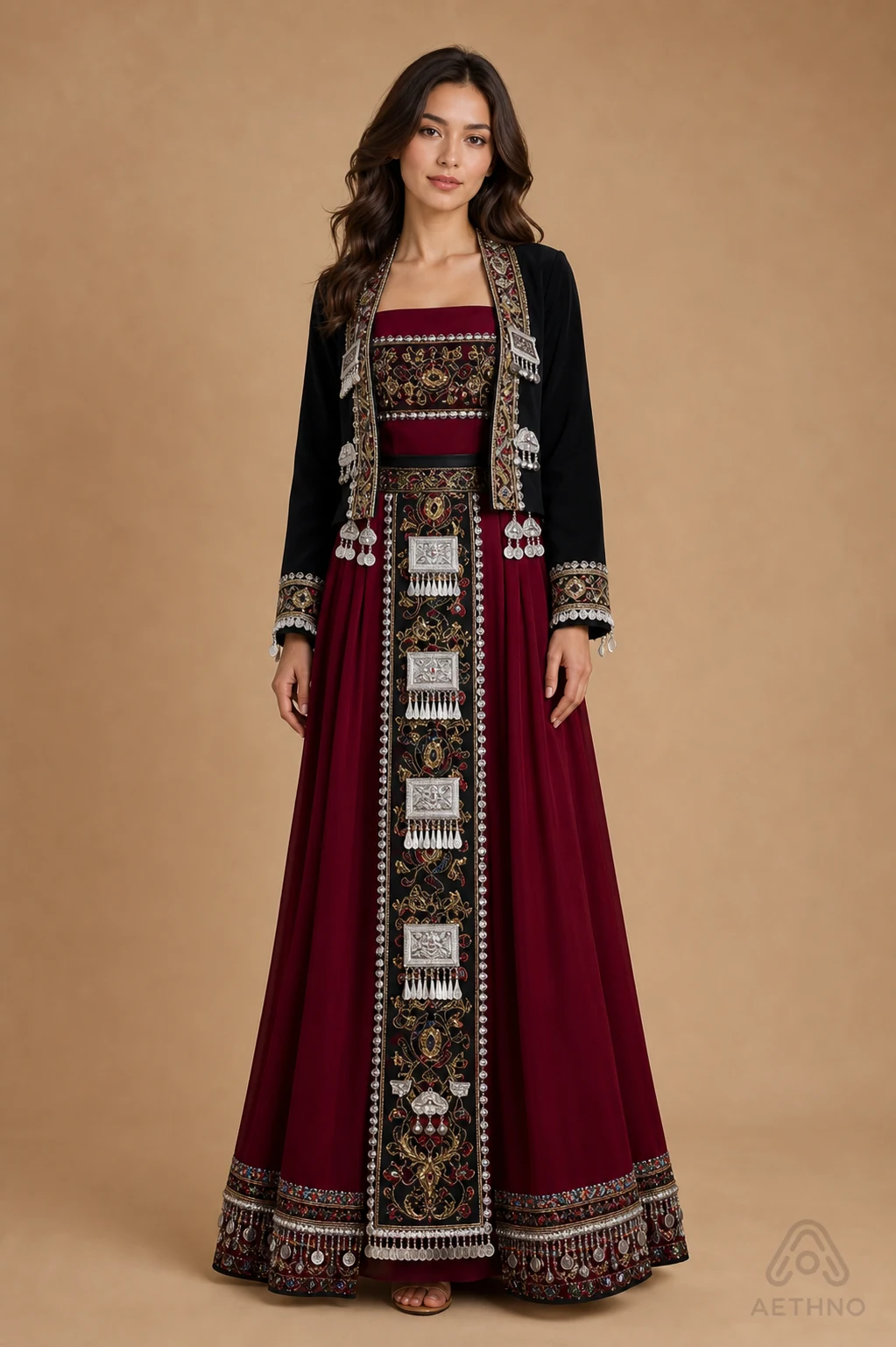 AETHNO Miao-Inspired Embroidered Women's Outfit - Look 207