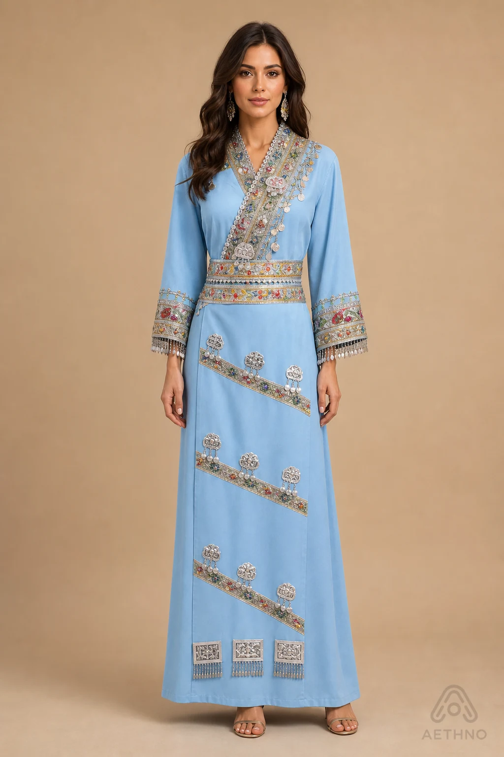 AETHNO Miao-Inspired Embroidered Women's Outfit - Look 215