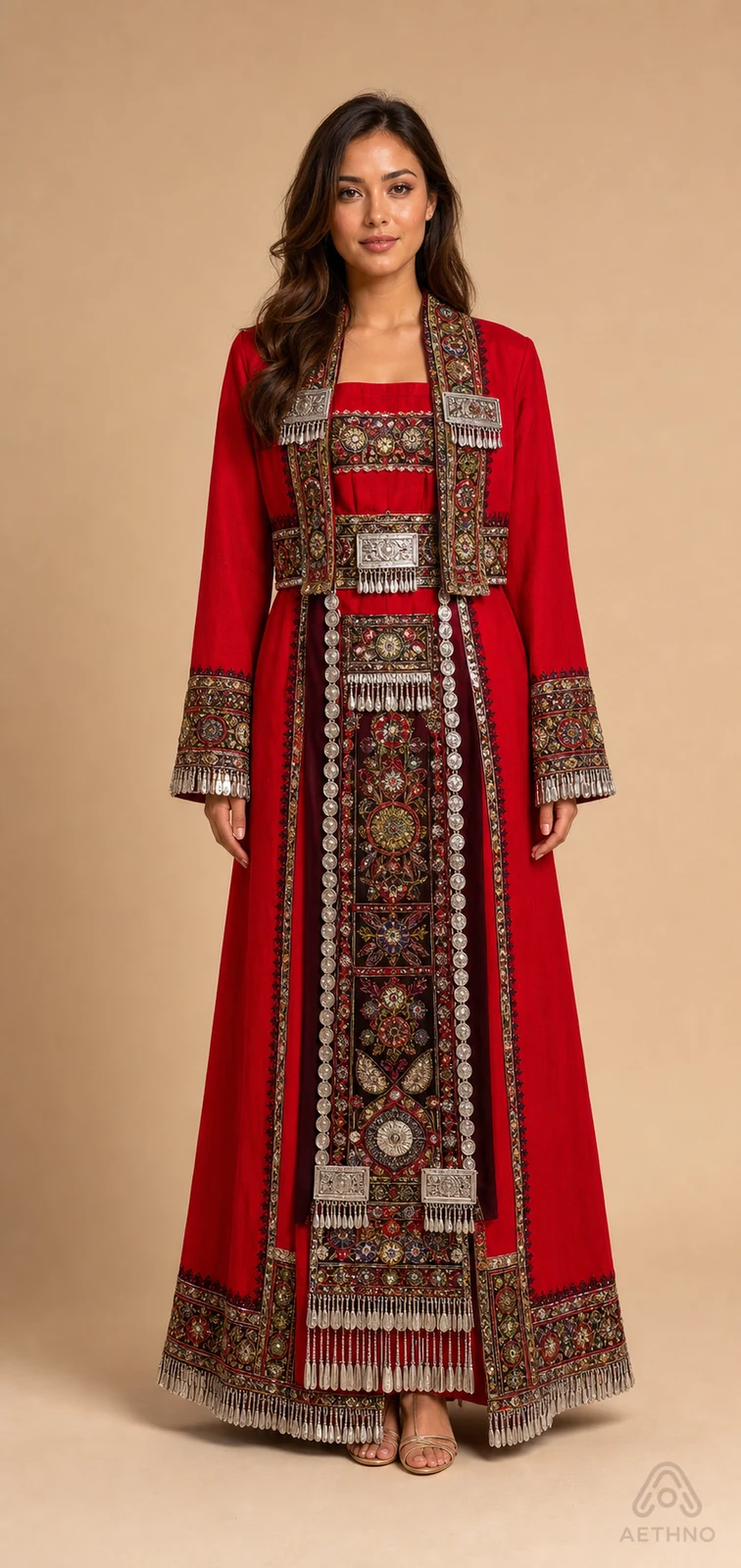 AETHNO Miao-Inspired Embroidered Women's Outfit - Look 226