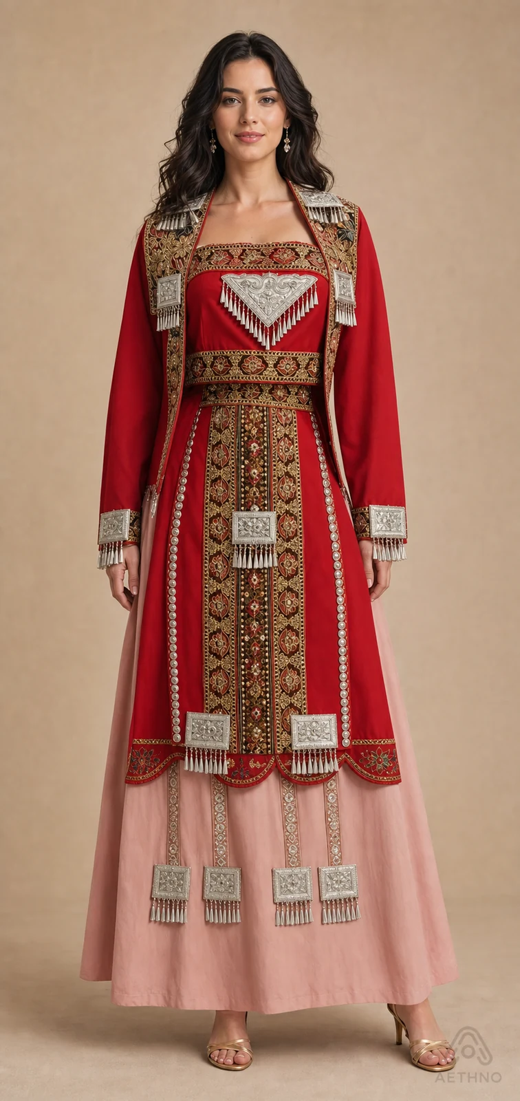 AETHNO Miao-Inspired Embroidered Women's Outfit - Look 233