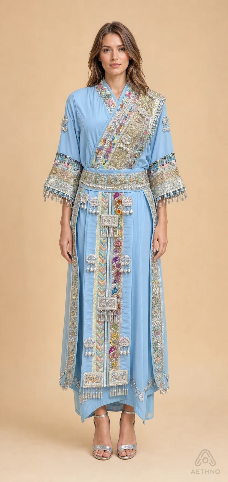 AETHNO Miao-Inspired Embroidered Women's Outfit - Look 237