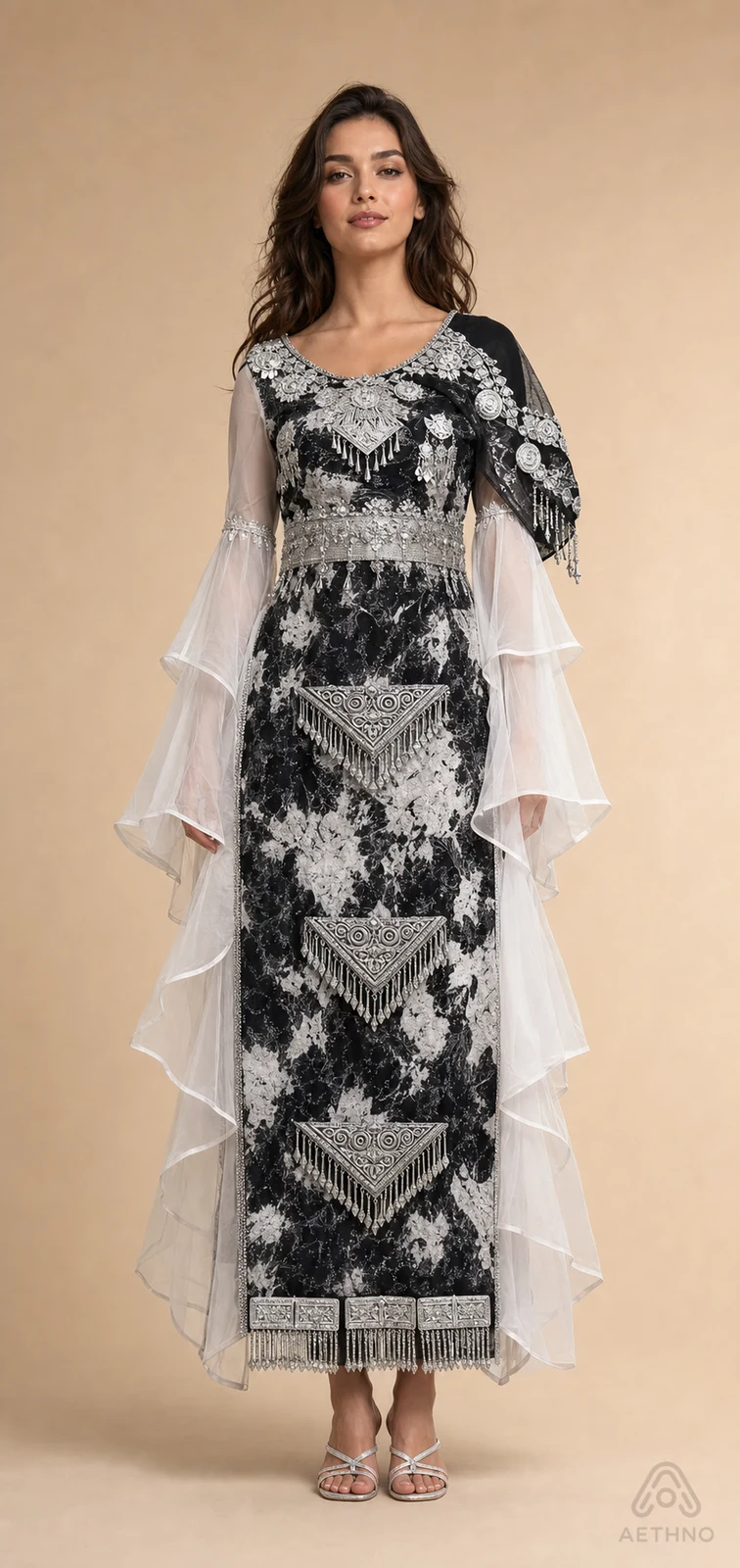AETHNO Miao-Inspired Embroidered Women's Outfit - Look 238