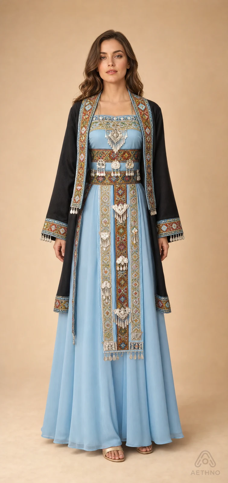 AETHNO Miao-Inspired Embroidered Women's Outfit - Look 239