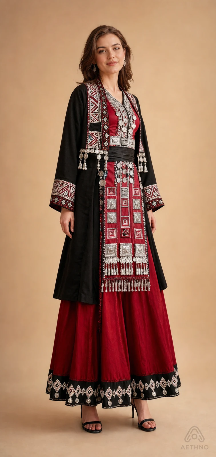 AETHNO Miao-Inspired Embroidered Women's Outfit - Look 240 - Image 2
