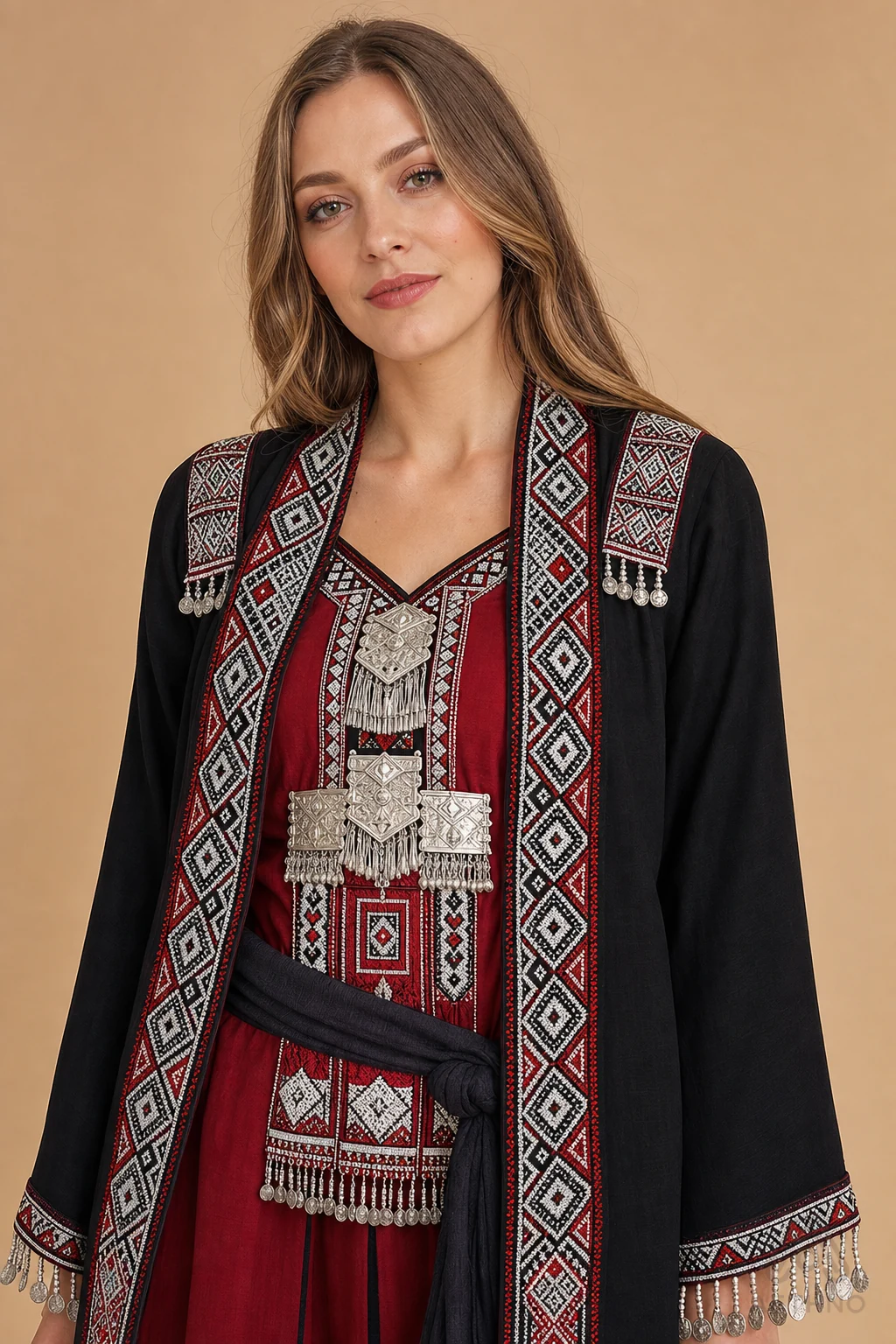 AETHNO Miao-Inspired Embroidered Women's Outfit - Look 240 - Image 5