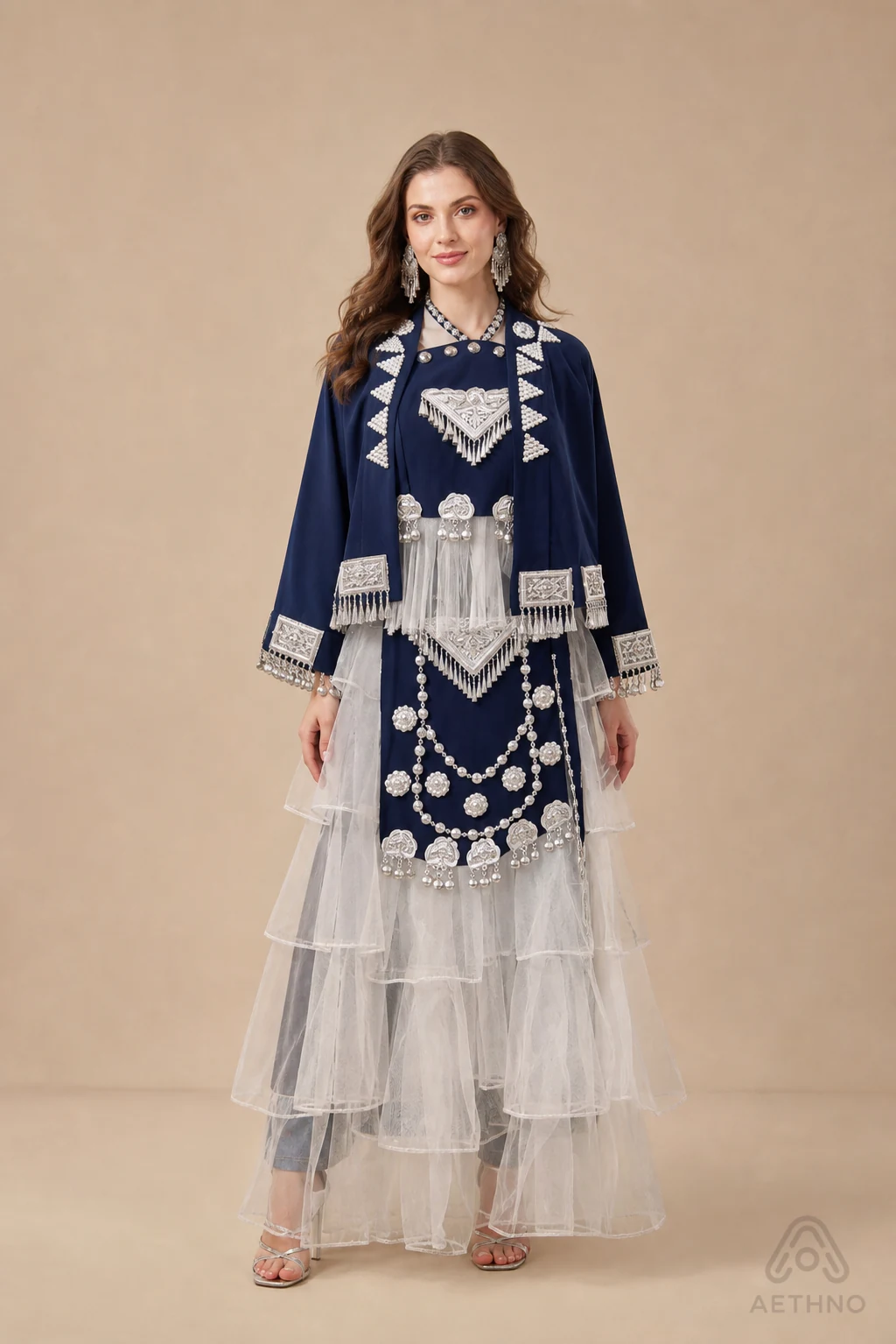 AETHNO Miao-Inspired Embroidered Women's Outfit - Look 241