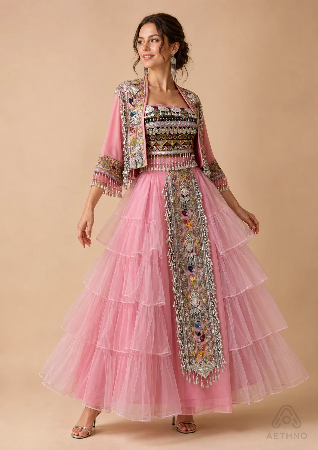 AETHNO Miao-Inspired Embroidered Women's Outfit - Look 243 - Image 2