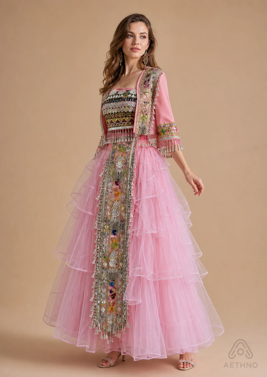 AETHNO Miao-Inspired Embroidered Women's Outfit - Look 243 - Image 3