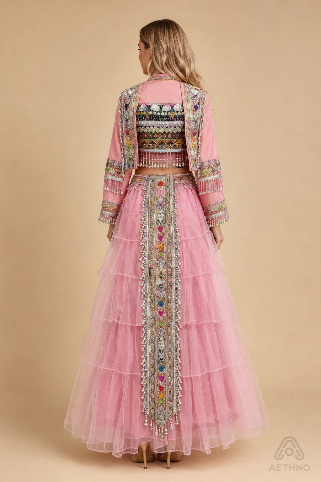 AETHNO Miao-Inspired Embroidered Women's Outfit - Look 243 - Image 4