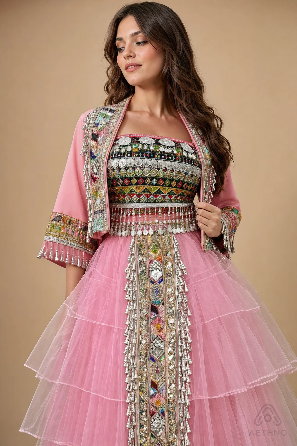 AETHNO Miao-Inspired Embroidered Women's Outfit - Look 243 - Image 5